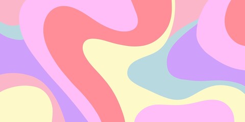 Artistic simple illustration - abstraction in the form of colored stripes (drawn by hand)