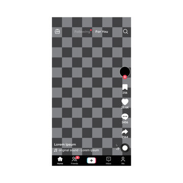 Tiktok Empty Screen Mockup Ui App Background