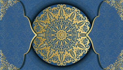 Creative luxury decorative mandala background. Luxury Royal ornamental decorative greeting card. Mandala style greeting card. Invitation, Diwali, India, Indian, Arabic, Damask, Asian, Turkish.