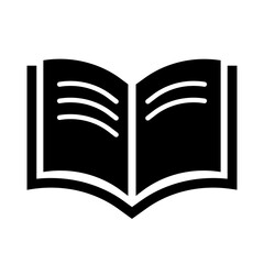 Reading silhouette icon. Learning and study. Vector.