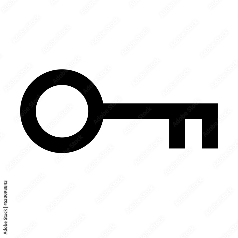 Poster key icon for locking and unlocking. password. vector.