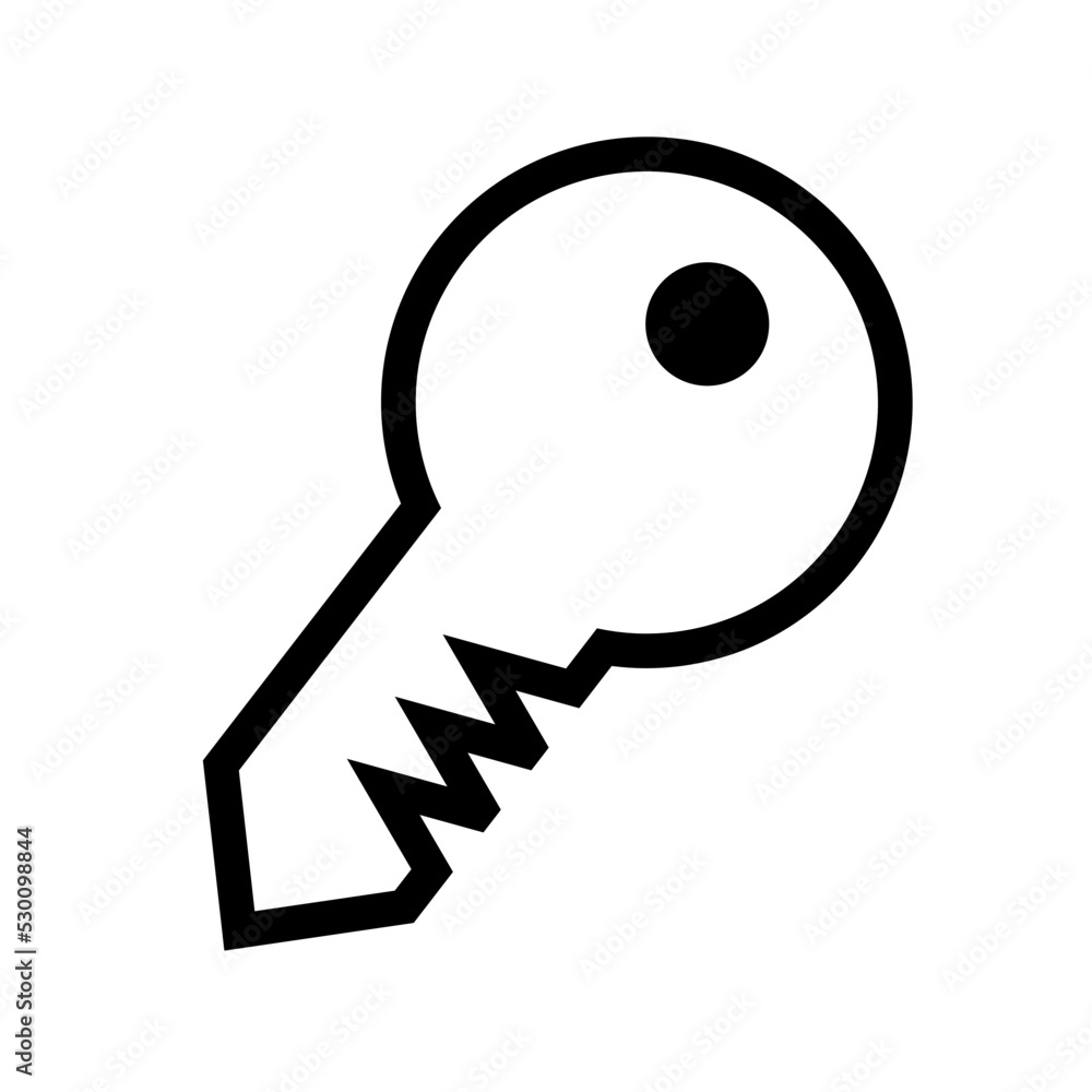 Poster simple key icon. security and lock icon. vector.