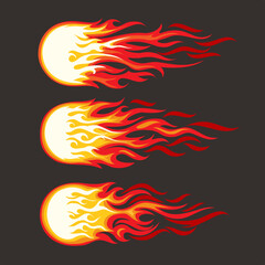 Speed fire fireballs © vectortatu