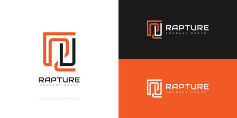 RU or UR Monogram Logo. Initial R and U Logo Design with Line Style