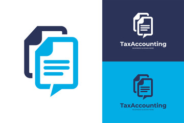 Document management company logo design vector template