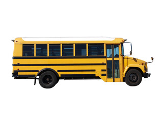 Obraz na płótnie Canvas Small yellow school bus isolated.