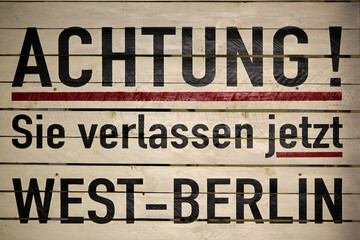 Grenzschild West-Berlin