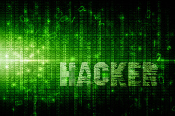 2d illustration cyber crime and internet privacy hacking.Network security,cyber attack,computer virus,ransomware and malware concept