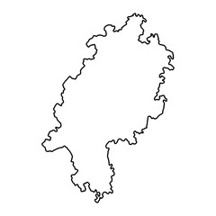 Obraz premium Hessen state map. Vector illustration.
