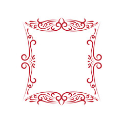 Vintage and classic ornament frame isolated on white background