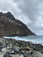 rocky coast of the sea