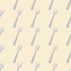 Fork pattern on beige background for web design