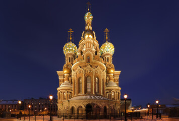 Fototapeta na wymiar Cathedral of the savior on spilled blood, St. Petersburg, Russia