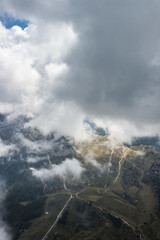 Fototapeta premium Mountain trail Lagazuoi in Dolomites