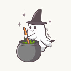 Cute Ghost Wallpaper for Halloween