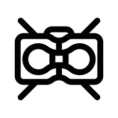 goggles icon, outline style, editable vector