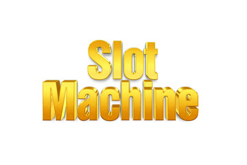 Gold Graphic Style with top word for casino online. 