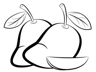 mango icon, vector illustration for design advertising products