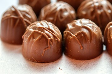 chocolate candies on a plate