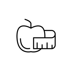 Healthy food, Healthy Diet Weight loss line icon. Simple element illustration. Healthy food, Healthy Diet Weight loss concept outline symbol design.