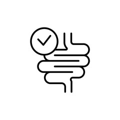 Intestines line icon. Simple element illustration. Intestines concept outline symbol design.