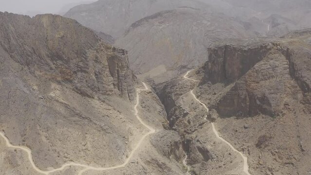 Aerial, Above The Snake Canyon, Oman
