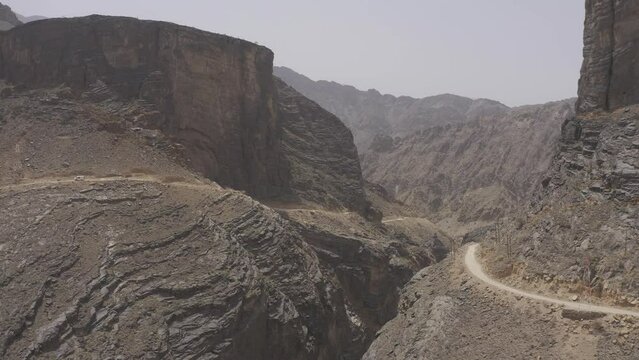 Aerial, Above The Snake Canyon, Oman