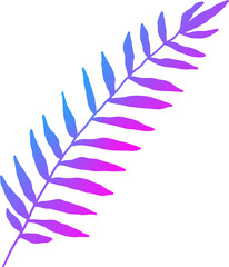 Fototapeta premium Ilustration art of herbal leaf, multicolor gradient