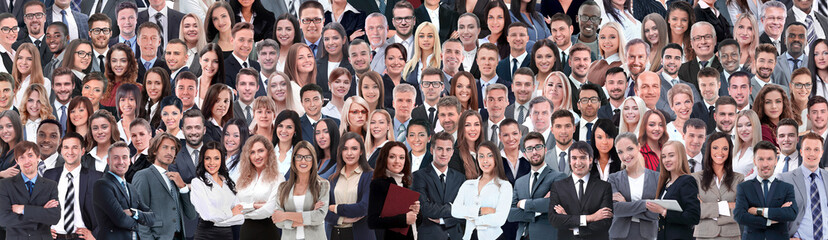 Business people group collage background