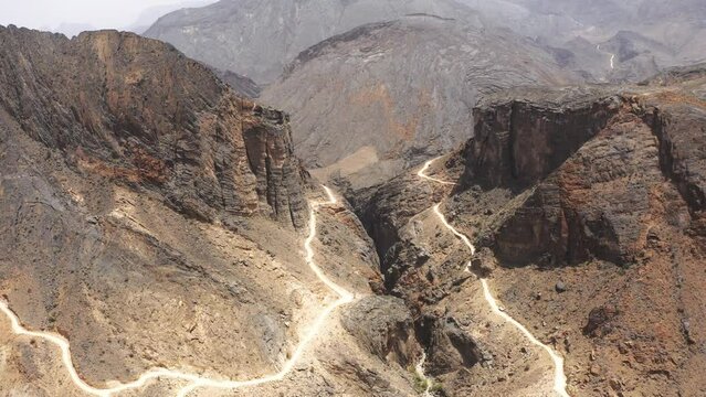 Aerial, Above The Snake Canyon, Oman