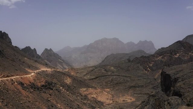 Aerial, Above The Snake Canyon, Oman