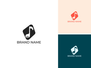 ILLUSTRATION MUSIC NOTE.MUSICAL TONE ICON LOGO DESIGN VECTOR FOR YOUR BUSINESS