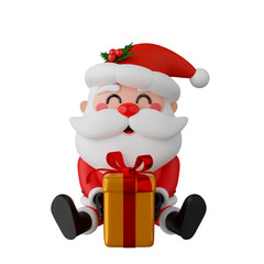Santa Claus isolated 3d render