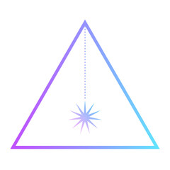 Abstract Triangle Cone Pyramid Symbol Silhouette PNG Icon