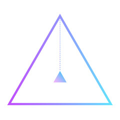 Abstract Triangle Cone Pyramid Symbol Silhouette PNG Icon