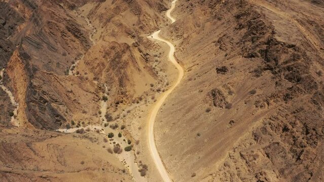 Aerial, Above The Snake Canyon, Oman