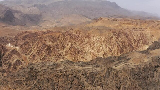 Aerial, Above The Snake Canyon, Oman