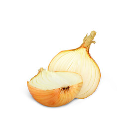 a withered onion cut in half