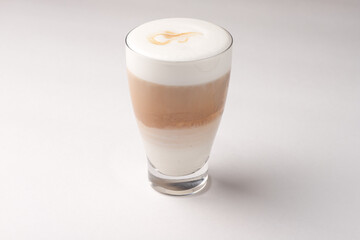 Coffee, cappuccino, drink on a white background, isolated