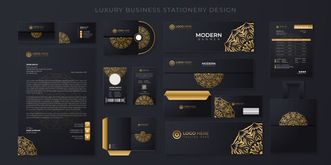 Premium Modern corporate Business stationery set template Vector file.