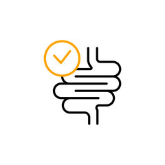 Intestines line icon. Simple element illustration. Intestines concept outline symbol design.