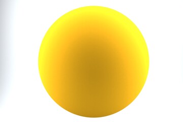 3d rendering golden sphere on white background