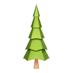 Christmas tree isolated 3d render
