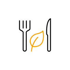 Vegetarian food line icon. Simple element illustration.  Vegetarian food concept outline symbol design.
