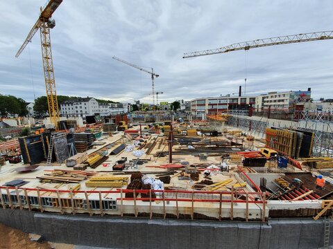 Typical building site at shell time