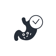 Fototapeta premium Stomach line icon. Simple element illustration. Stomach concept outline symbol design.