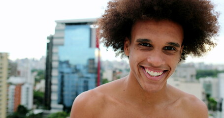 Fototapeta na wymiar Mixed race young man smiling