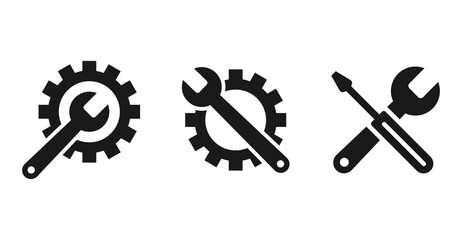 Repair icon vector. Tools icon symbol isolated