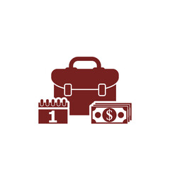 Fototapeta premium Employee Wages icon isolated on white background