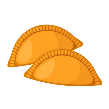 empanadas flat vector illustration logo icon clipart isolated on white background	